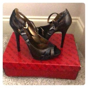 Guess Bronze Multi Leather Shoes